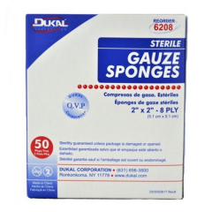 GAUZE 2INX2IN 8PLY ST 2PK 50