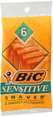 BIC CLASSIC RAZOR SENSITIVE SKIN 6CT