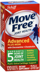 MOVE FREE ADVANCED PLUS MSM TAB 120CT