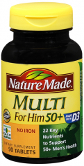 MULTIVIT MENS 50+ TAB 90CT NAT MADE