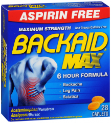 BACKAID TABLET MAX ASPIRIN FREE 28CT