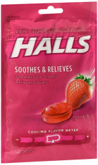 HALLS BAG 2.7MG STRAWBERRY 30CT