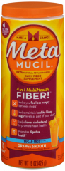 METAMUCIL SMOOTH ORANGE S/F 15OZ