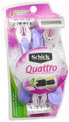 SCHICK QUATRO RAZOR DISPOS WOMN SENS 3CT