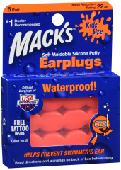 MACKS EAR PLUG KIDS ORANGE NRR22 6PR