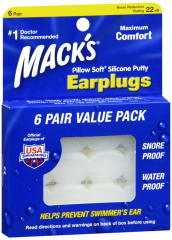 MACKS EAR PLUG PILLO SOFT WHT NRR22 6PR