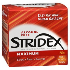 STRIDEX MAXIMUM STRENGTH PAD 55CT