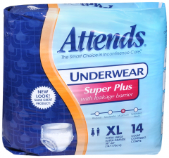 ATTENDS PROT UNDERWEAR SPR+ XL 4X14CT