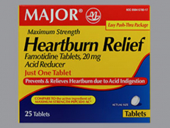 HEARTBURN RELIEF 20MG TABLET 25CT MAJOR