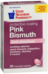 GNP PINK BISMUTH CHEW TABLET 30CT