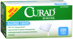 CURAD ALCOHOL SWAB STERILE 200CT