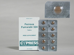 FERROUS FUMAR 324 MG TAB 100