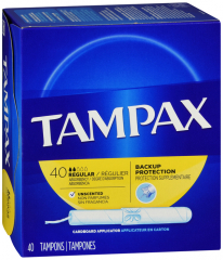 TAMPAX FLUSHABLE REGULAR 40CT