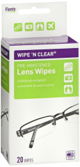 WIPE'N CLEAR LENS CLEANER TISSUE 20CT