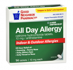 GNP ALLERGY 24HR CETIR TAB 14CT