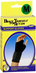 SUPPORT GLOVES PR BLK M