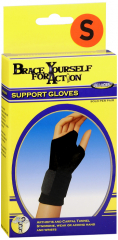 SUPPORT GLOVES PR BLK S