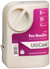 ULTIGUARD SAFEPAK PEN-NDL 6MM 31G 100CT