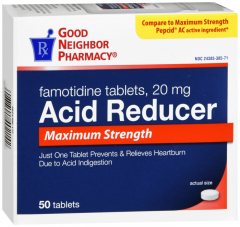 GNP FAMOTIDINE 20MG MAX/STR TABLET 50CT