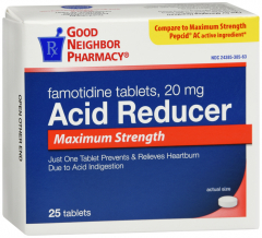 GNP FAMOTIDINE 20MG MAX/STR TABLET 25CT