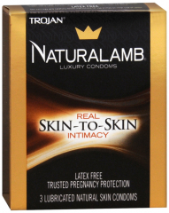 TROJAN NATURAL LAMB CONDOM 3CT