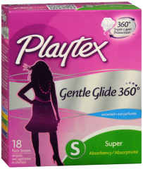 PLAYTEX TAMPON GENTL GLIDE SPR UNS 18CT
