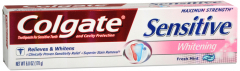 COLGATE SENSITIVE WHITENING PASTE 6OZ
