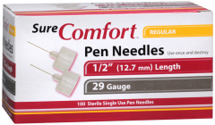 SURECOMFORT PEN NDL 29GX12.7MM 100CT