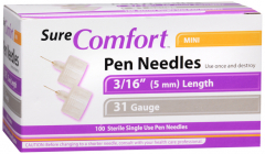 SURECOMFORT PEN NDL 31GX5MM 100CT