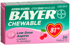 BAYER ASPIRIN LO DOSE CHWTAB CHERRY 36CT