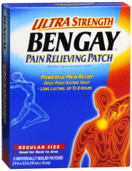 BENGAY PATCH ULTRA STRENGTH REGULAR 5CT