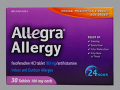 ALLEGRA OTC 24HR 180MG TABLET 30CT CHT