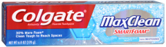 COLGATE MAX CLEAN FOAM PASTE MINT 6OZ