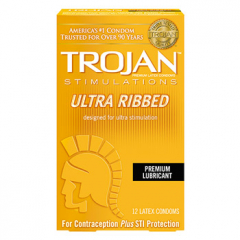 TROJAN ULTRA RIBBED CONDOM 12CT