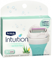 SCHICK INTUITION NATURALS REFIL SENS 3CT
