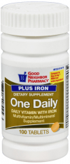 GNP ONE DAILY PLUS IRON TAB 100