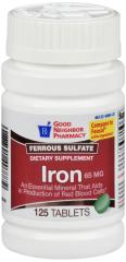 GNP IRON 65MG TAB 125