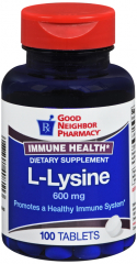 GNP L-LYSINE 600 MG TAB 100