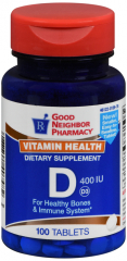GNP VIT D 400 IU TAB 100