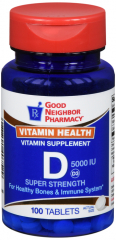 GNP VIT D 5000 IU TAB 100