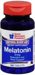GNP MELATONIN 3 MG TAB 100