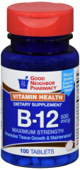 GNP VIT B-12 500 MCG TAB 100