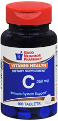GNP VIT C 250 W/CALC TAB 100