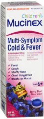 MUCINEX CHILD COLD FEVER BERRY 4OZ