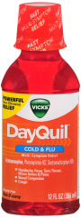 DAYQUIL COLD FLU PSE FREE LIQUID 12OZ