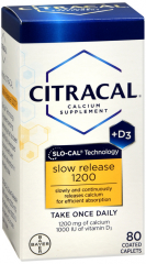 CITRACAL+D SLOW RELEASE TABLET 80CT
