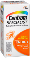 CENTRUM SPECIALIST ENERGY TABLET 60CT