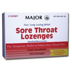 SORE THROAT LOZENGE 18CT MAJOR