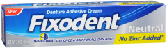 FIXODENT CREAM NEUTRAL NO ZINC 2.4OZ