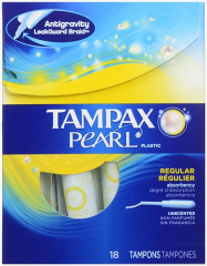 TAMPAX PEARL REGULAR UNSCENTED 18CT